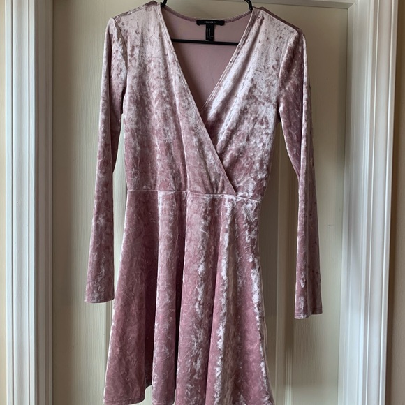 Pink Shimmery Velvet Dress - Picture 2 of 5
